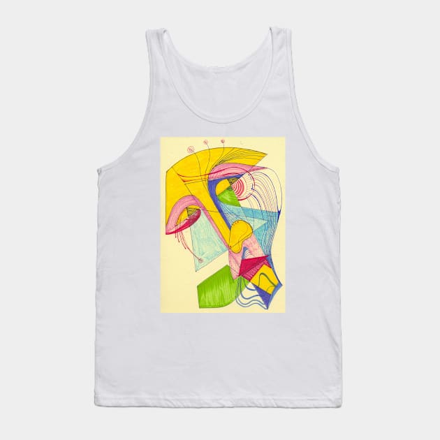 face on a yellow background Tank Top by olegaltunian